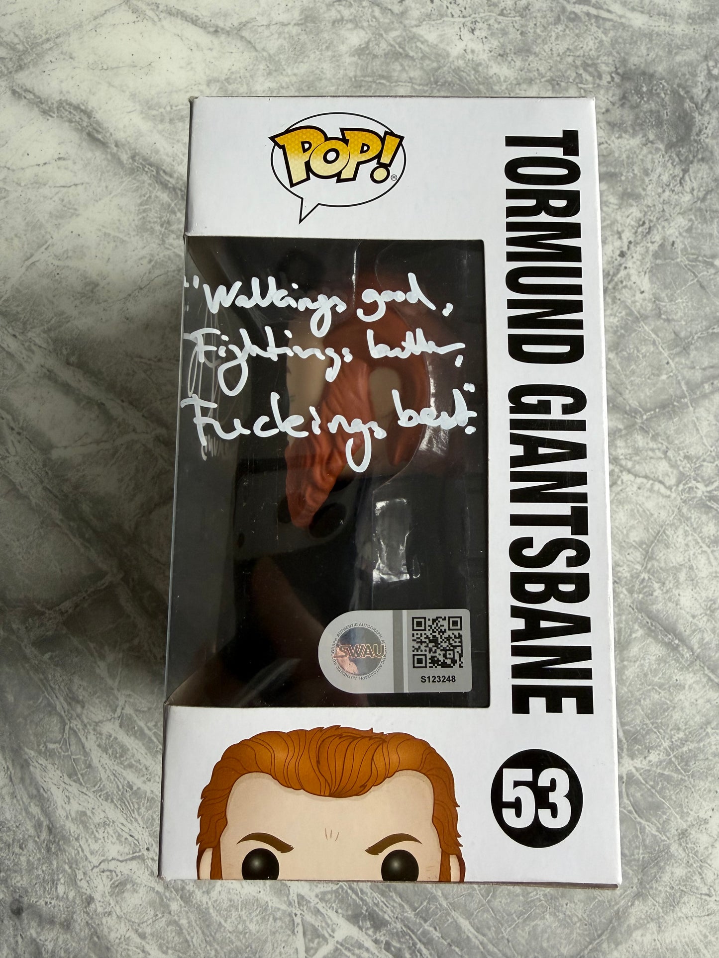 Kristofer Hivju Signed Game Of Thrones Tormund Funko Pop With Quote! - SWAU Authenticated