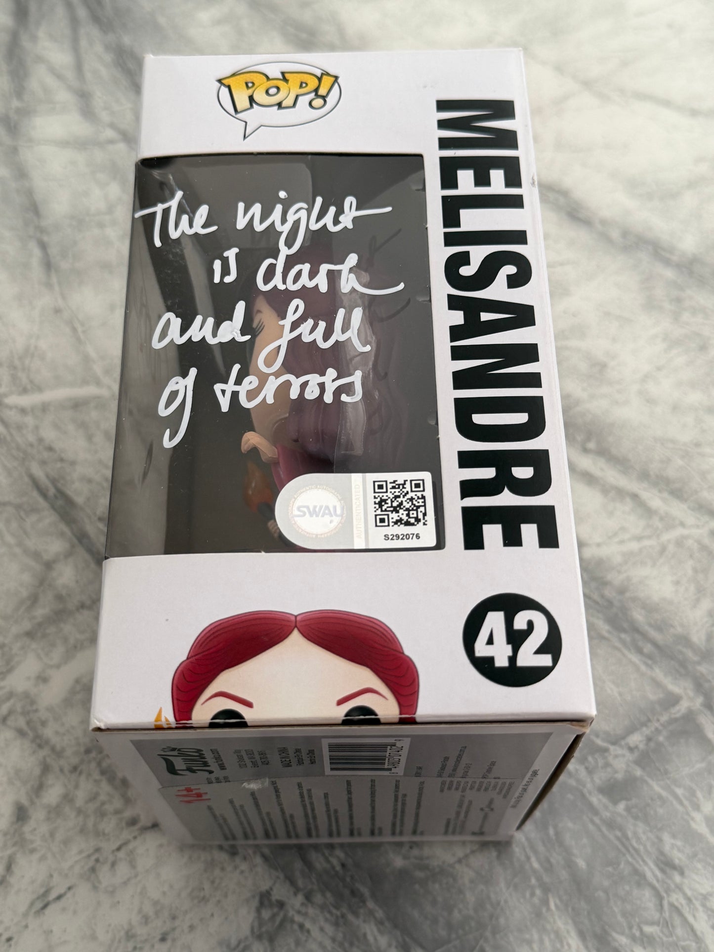 Carice Van Houten Signed Game Of Thrones Melisandre Funko Pop With Quote - SWAU Authenticated