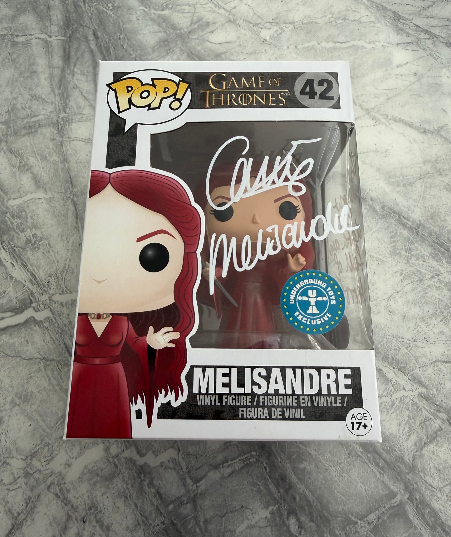 Carice Van Houten Signed Game Of Thrones Melisandre Funko Pop With Quote - SWAU Authenticated