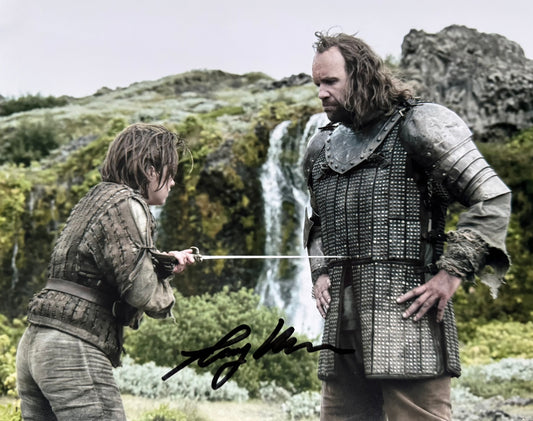 Maisie Williams & Rory McCann Dual Signed Game Of Thrones 8x10” Photo
