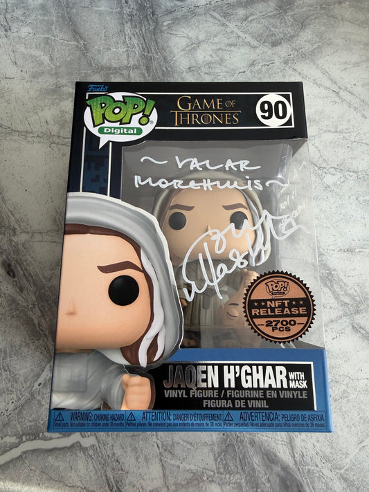 Tom Wlaschiha Signed Game Of Thrones Jaqen Digital NFT Funko Pop With 2 Quotes!