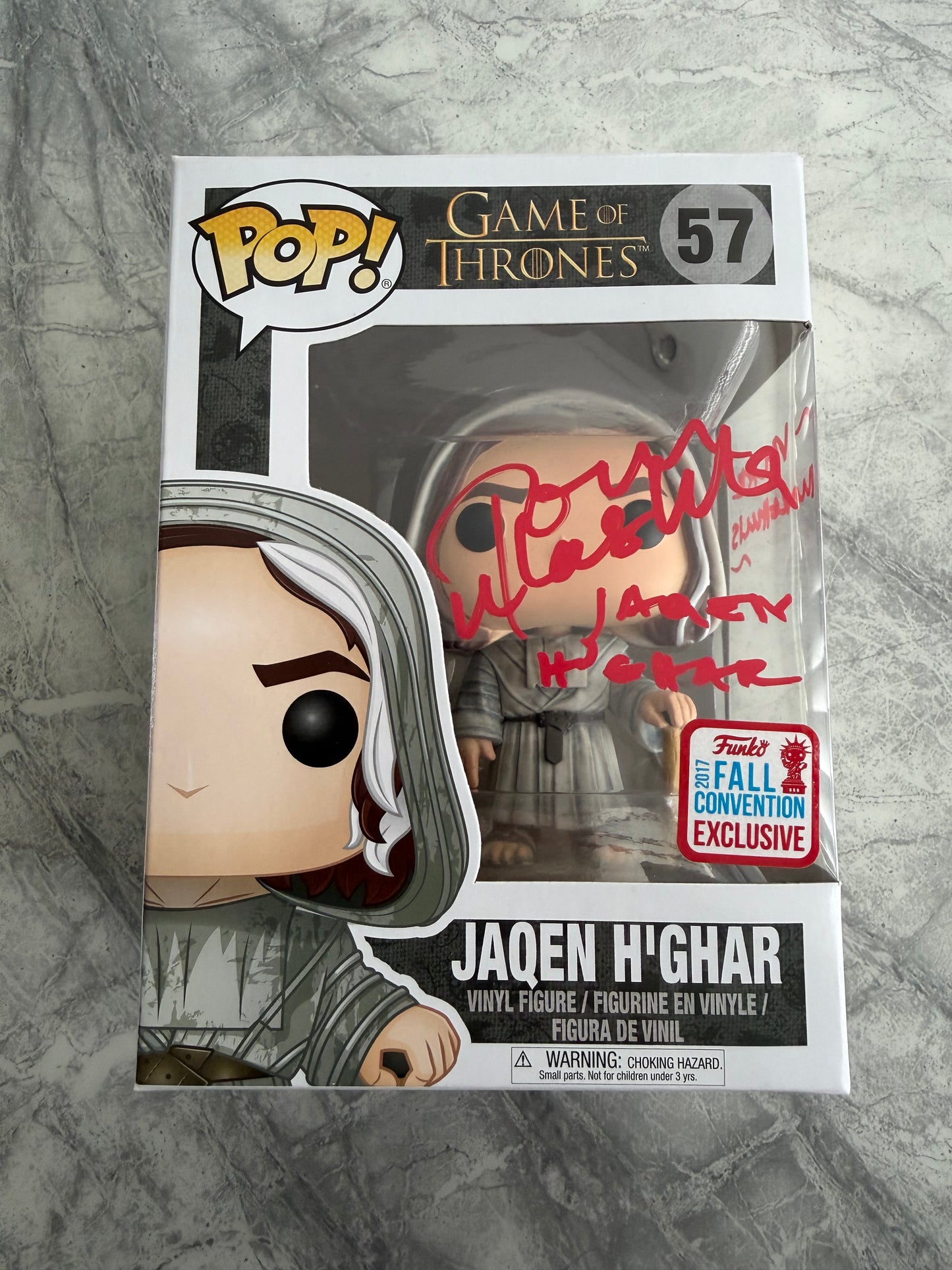Tom Wlaschiha Signed Game Of Thrones Jaqen H’Ghar Funko Pop With Quote!