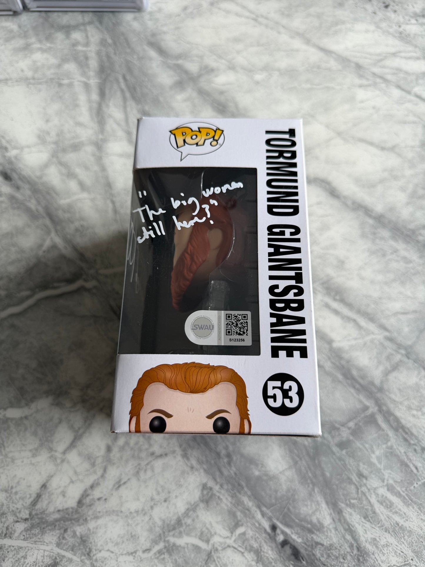 Kristofer Hivju Signed Game Of Thrones Tormund Funko Pop With Quote! - SWAU Authenticated