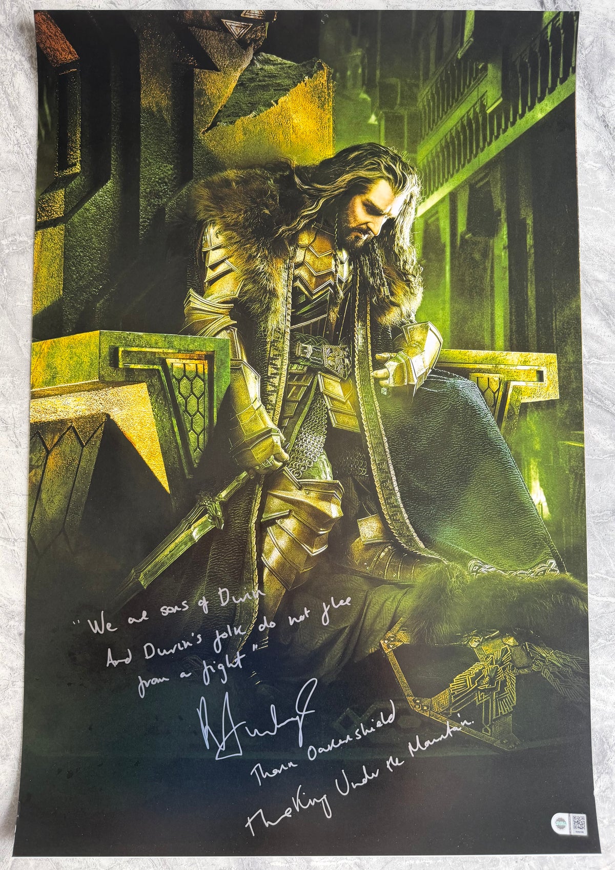 Richard Armitage Signed The Hobbit 20x30” Photo - SWAU Authenticated