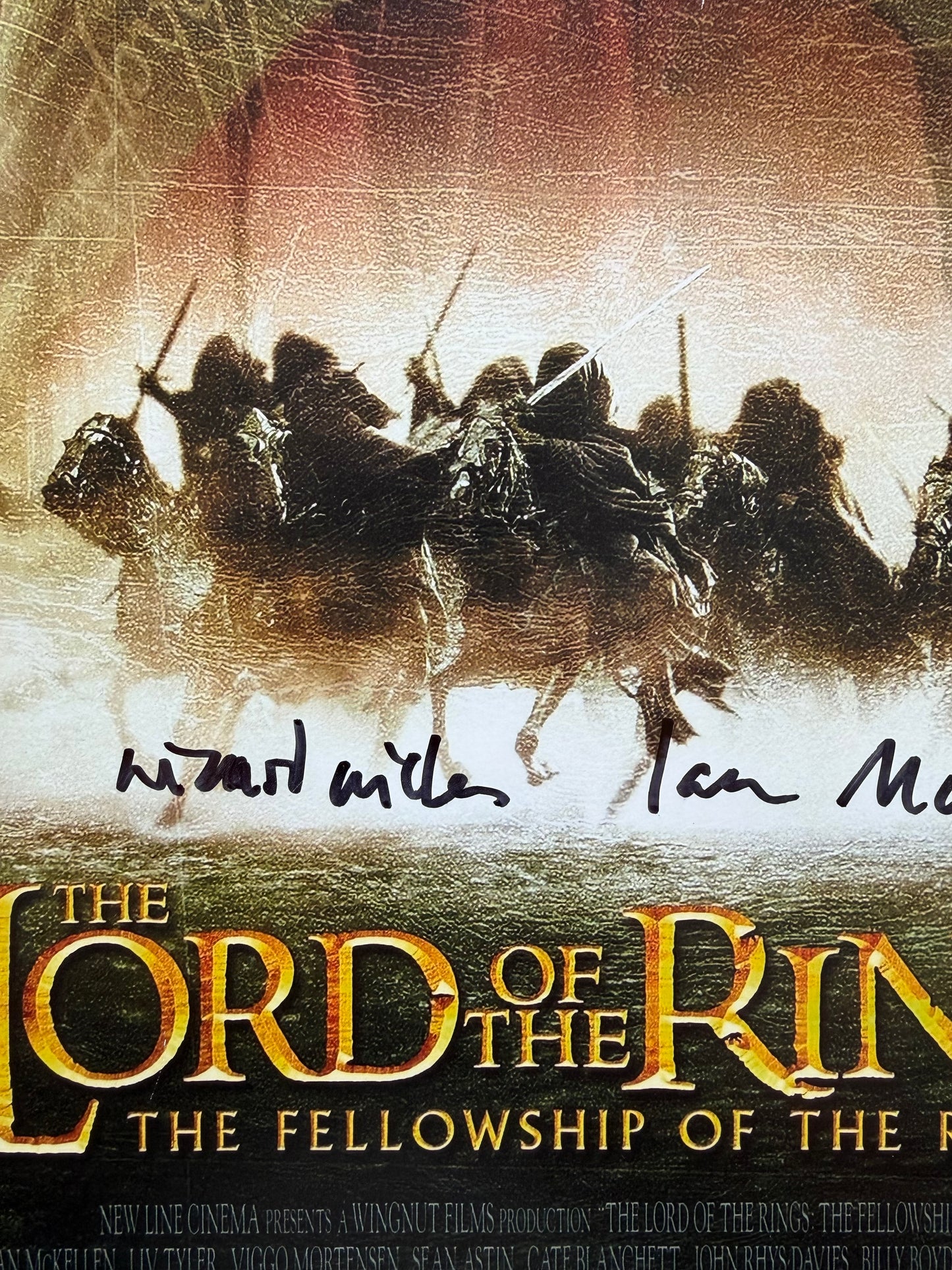 Sir Ian McKellen Signed The Fellowship Of The Ring 12x18” Poster - SWAU Authenticated