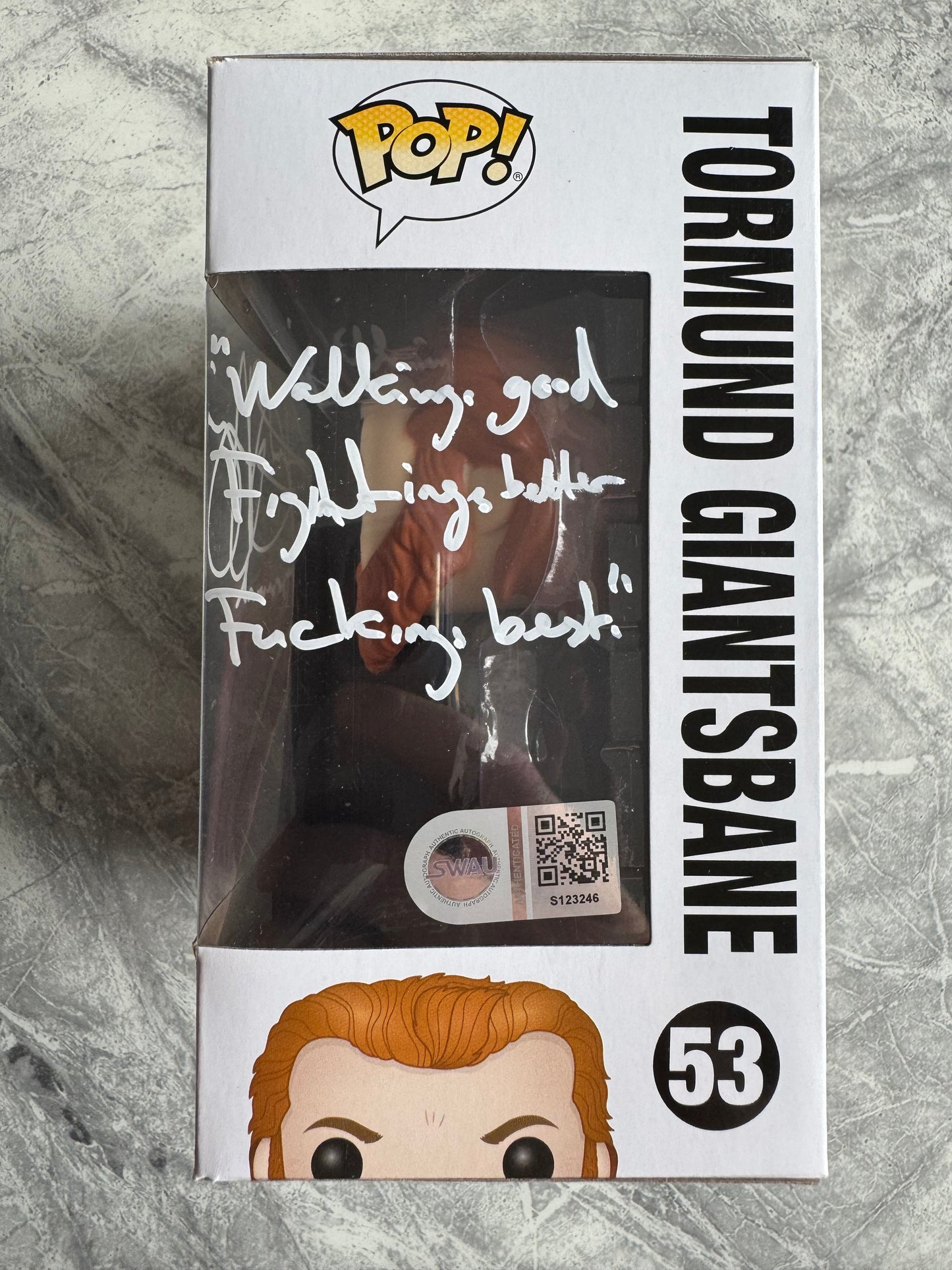 Kristofer Hivju Signed Game Of Thrones Tormund Funko Pop With Quote! - SWAU Authenticated