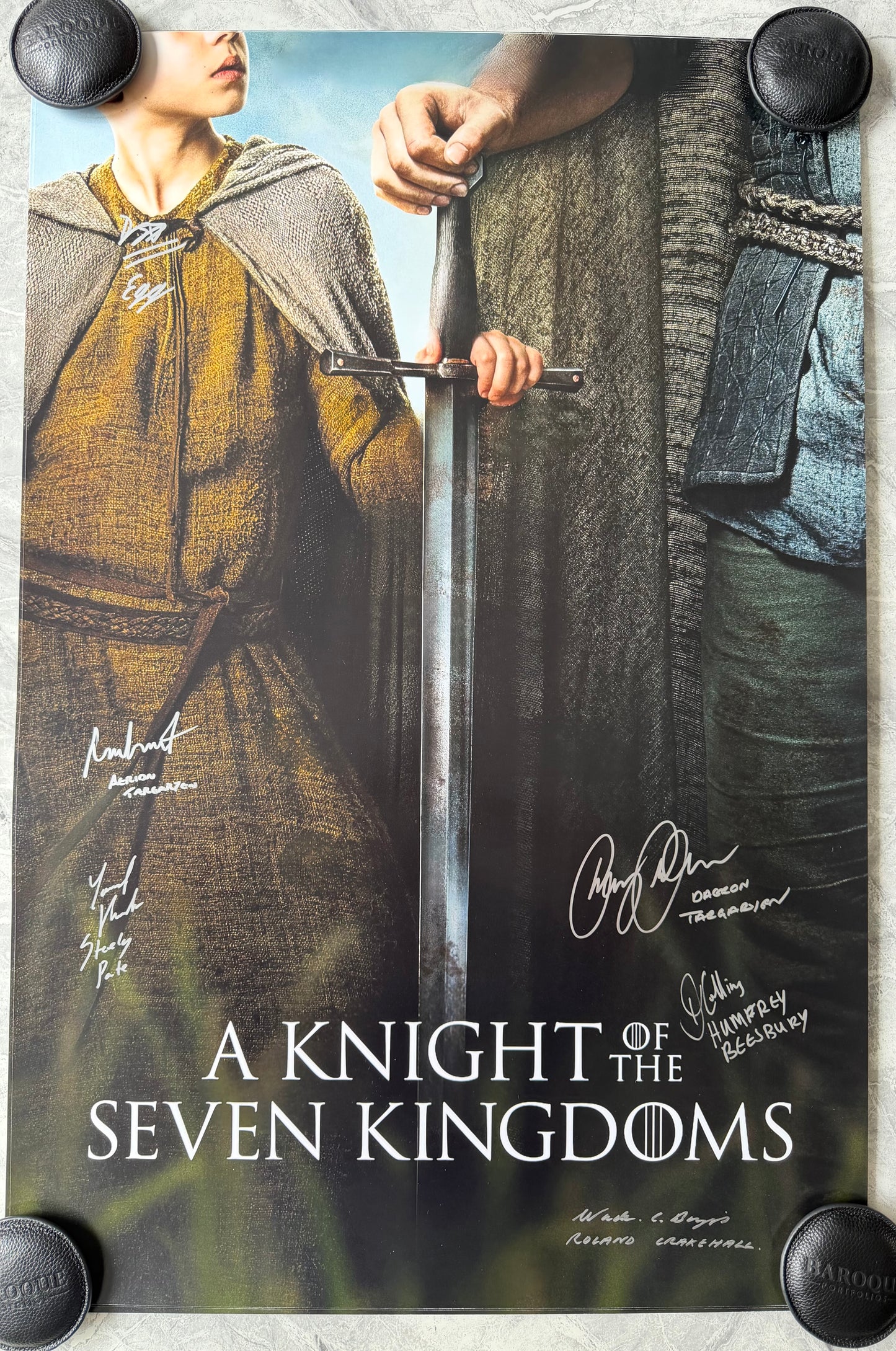 Multi 6 Cast Signed A Knight Of The Seven Kingdoms 24x36” Maxi Project Starter Poster