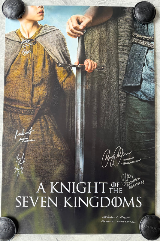 Multi 6 Cast Signed A Knight Of The Seven Kingdoms 24x36” Maxi Project Starter Poster
