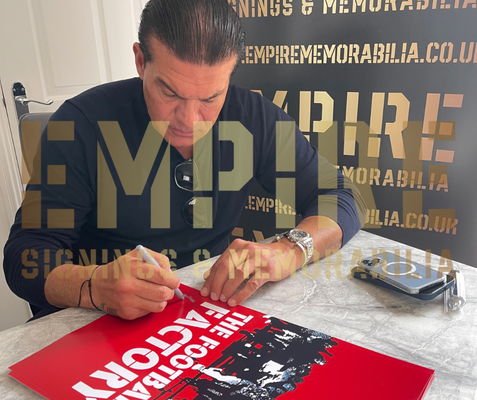 Tamer Hassan Signed Football Factory 12x18” Poster