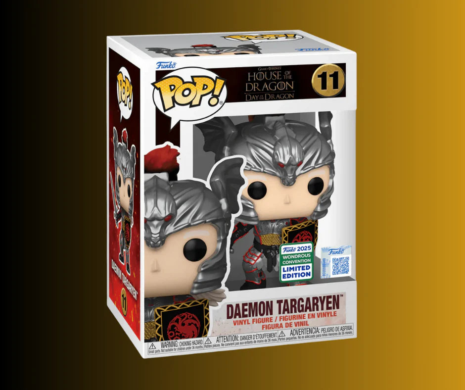 Matt Smith Signed House Of The Dragon Daemon Targaryen In Armour Funko Pop (Pre Order)