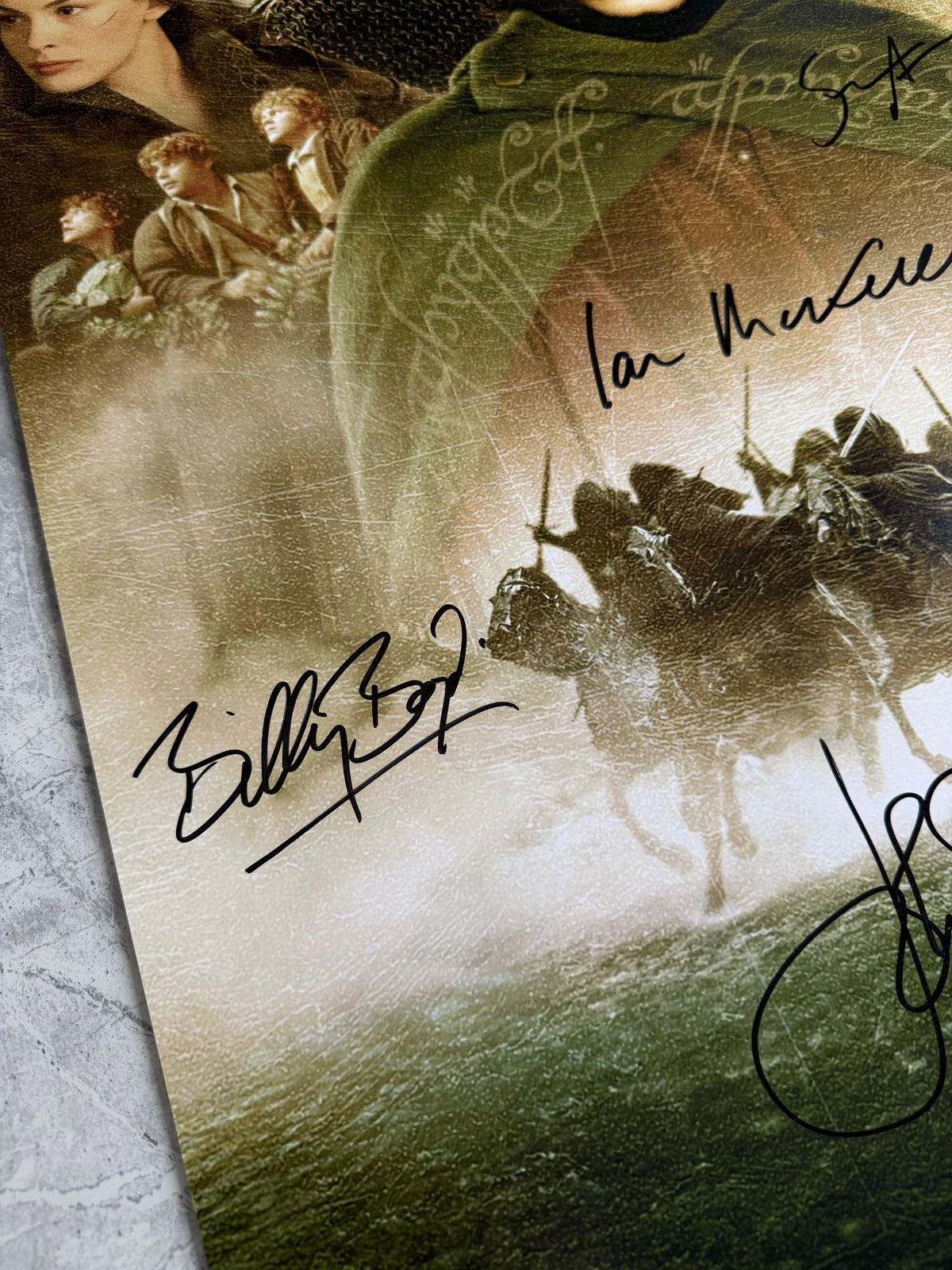 Sir Ian McKellen & Cast Multi Signed The Fellowship Of The Ring 20x30” Poster With Beckett & SWAU Authentication
