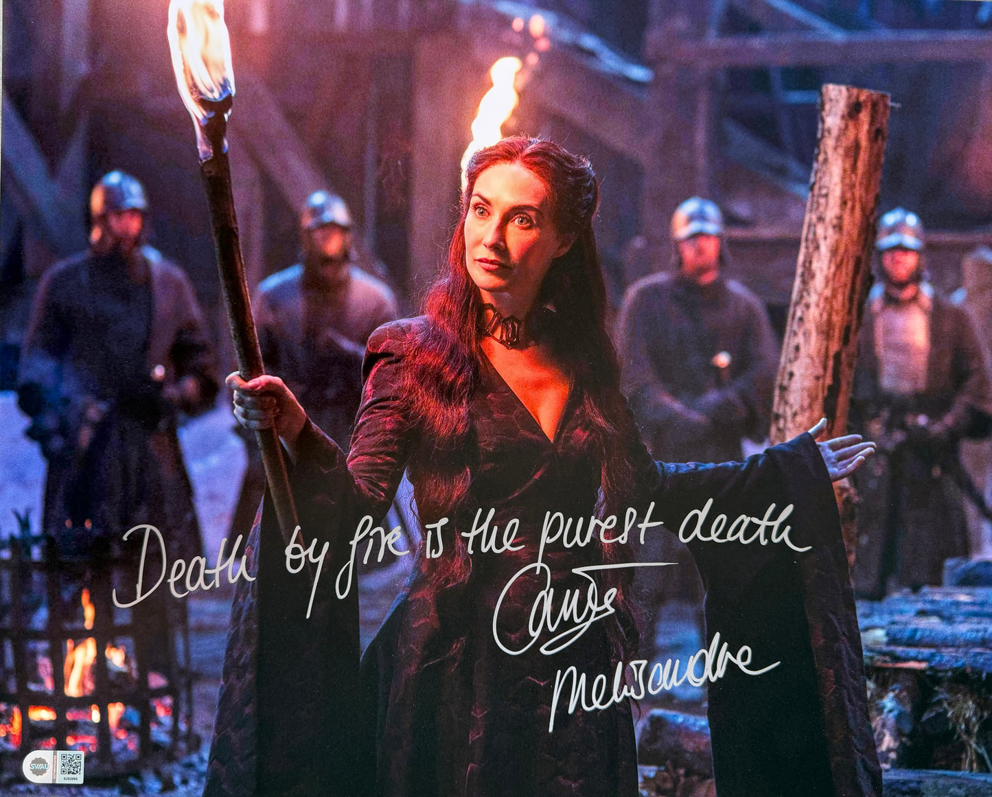 Carice Van Houten Signed Game Of Thrones 16x20” Photo - SWAU Authenticated