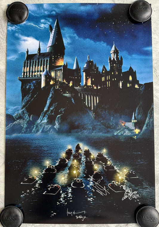 Multi 3 Cast Signed Harry Potter Project Starter Maxi Poster