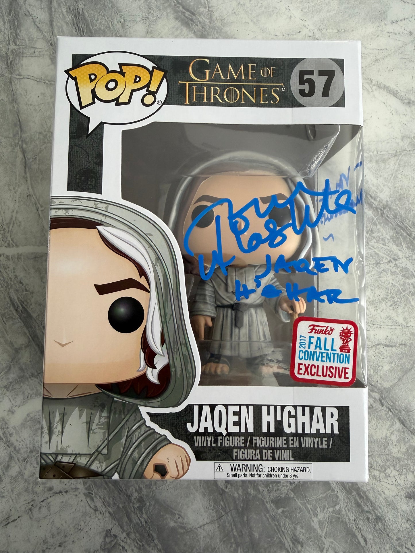 Tom Wlaschiha Signed Game Of Thrones Jaqen H’Ghar Funko Pop With Quote!