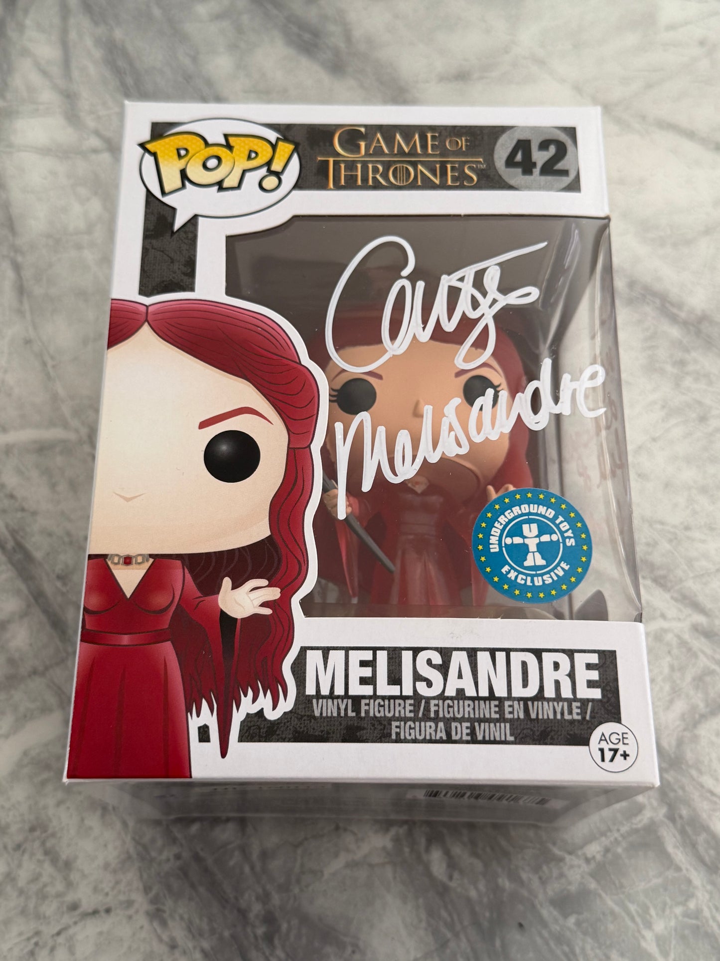 Carice Van Houten Signed Game Of Thrones Melisandre Funko Pop With Quote - SWAU Authenticated