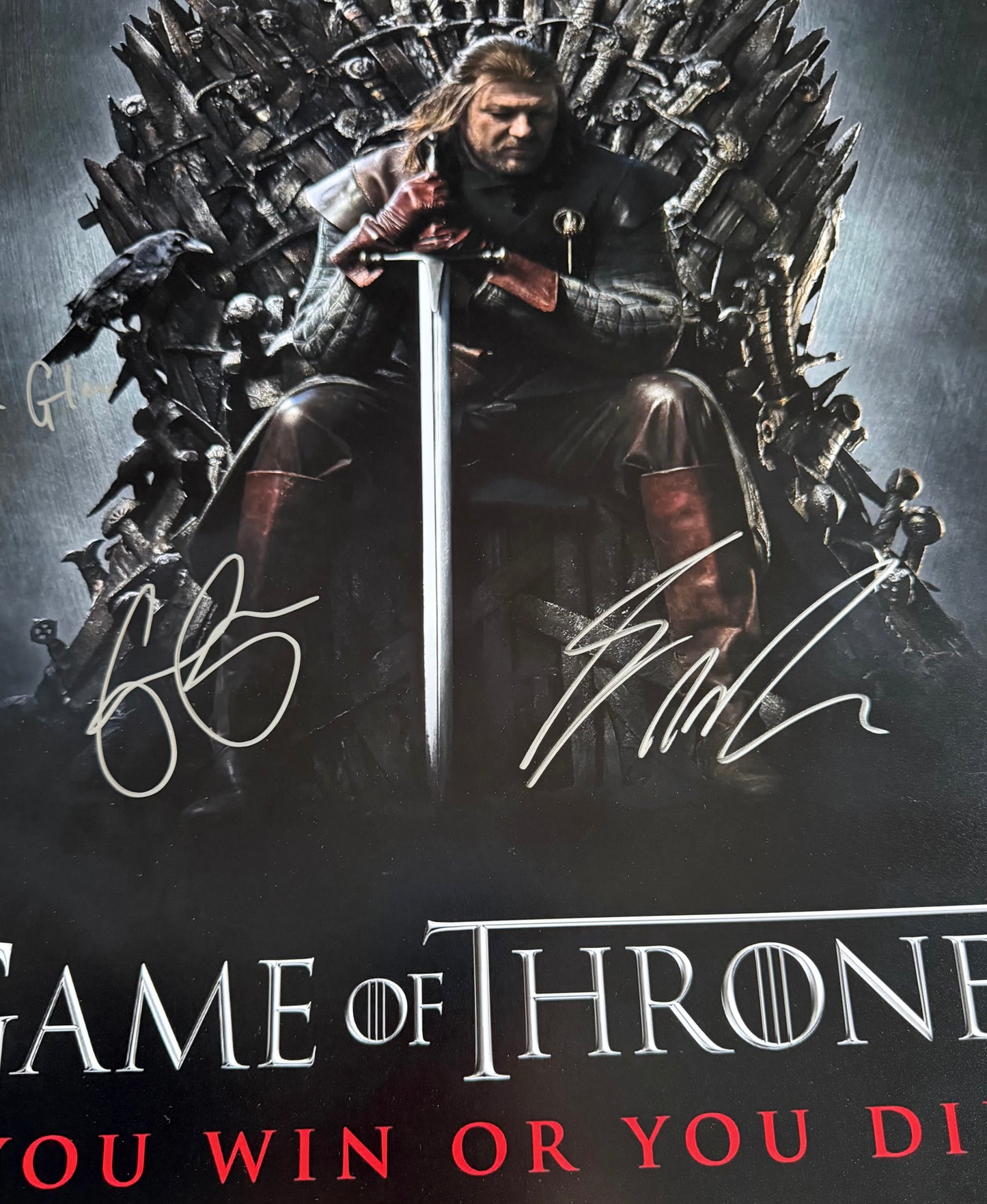 GRRM, Emilia Clarke & Iain Glen Multi Signed Game Of Thrones A2 Poster