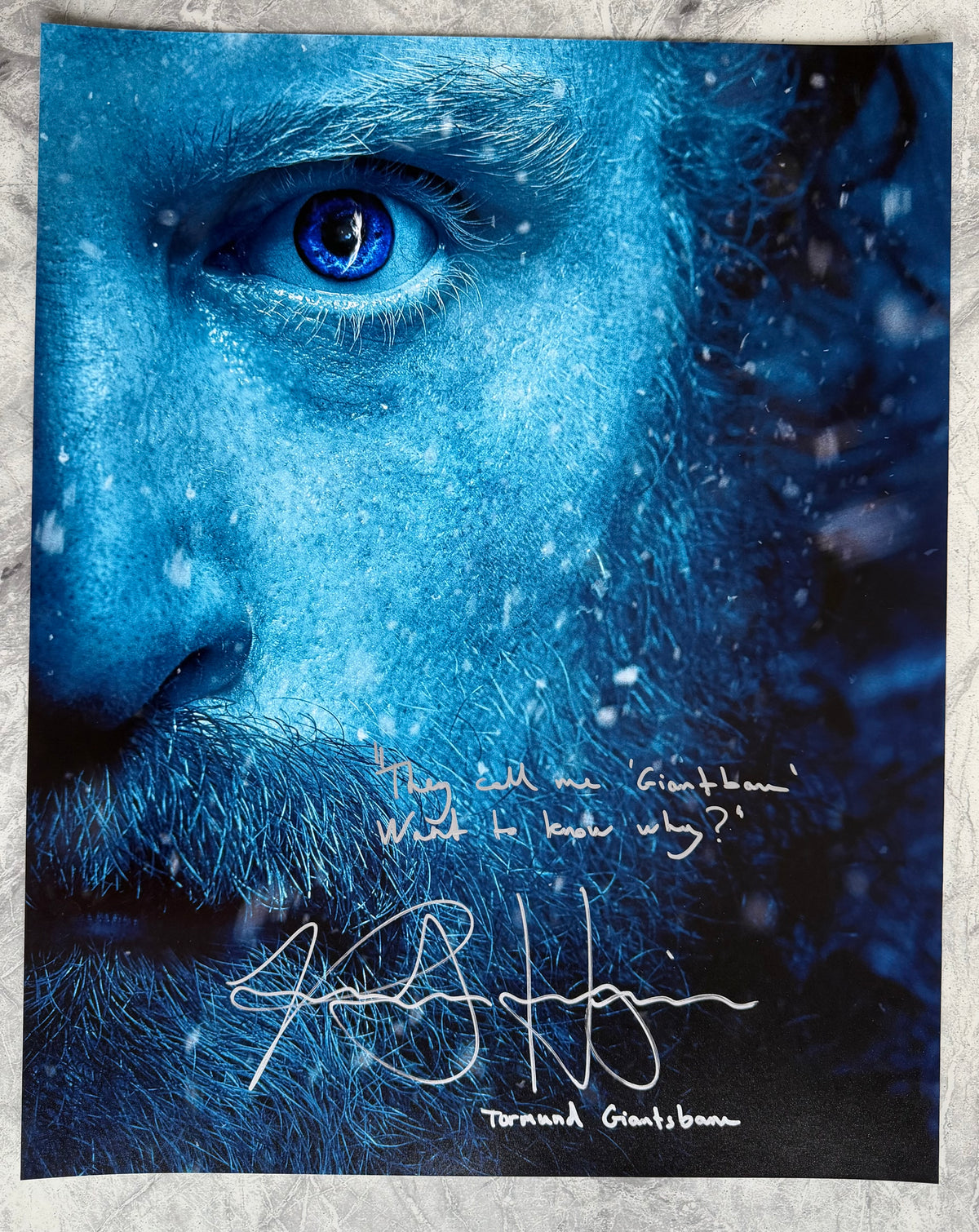 Kristofer Hivju Signed Game Of Thrones 16x20” Photo With Quote!