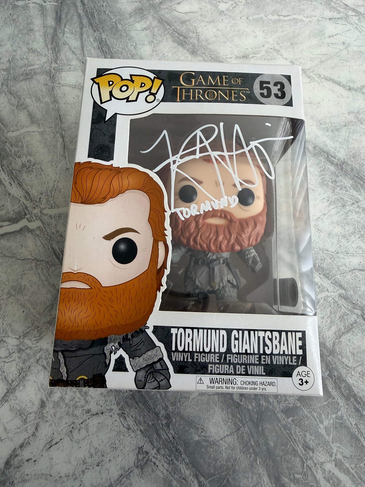Kristofer Hivju Signed Game Of Thrones Tormund Funko Pop With Quote! - SWAU Authenticated