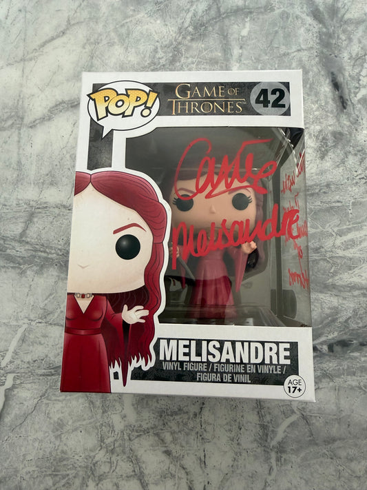 Carice Van Houten Signed Game Of Thrones Melisandre Funko Pop With Quote - SWAU Authenticated