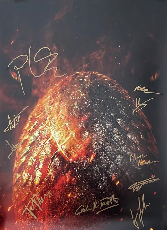 10 Cast Multi Signed House Of The Dragon Textless A2 Project Starter Poster