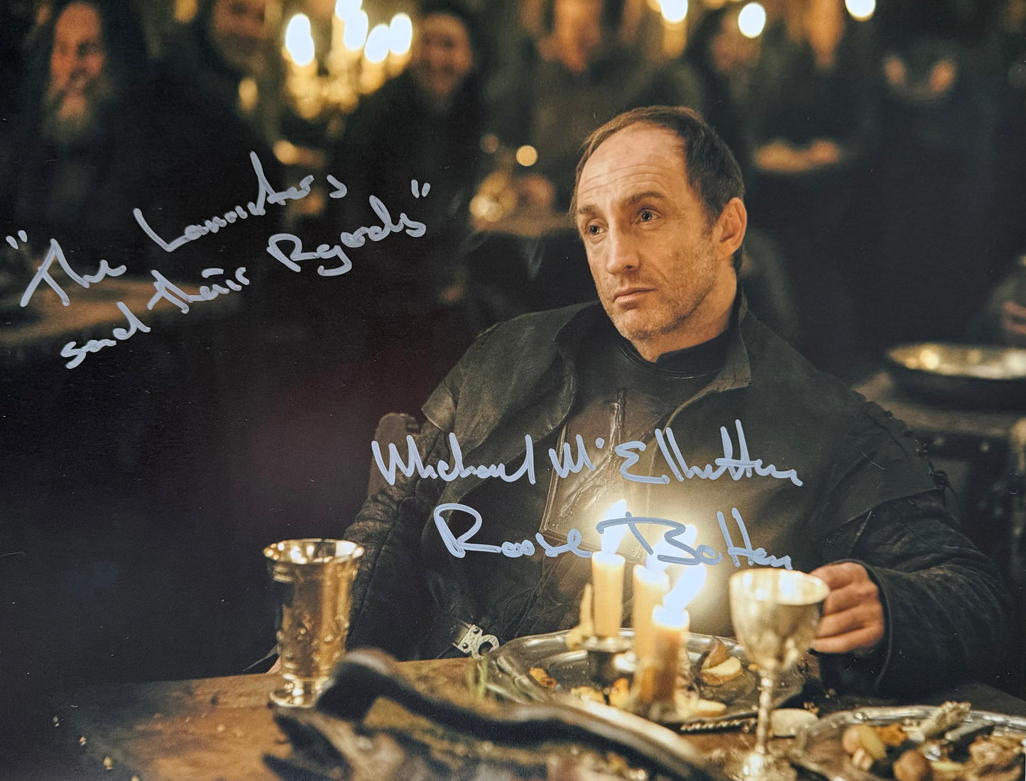 Michael McElhatton Signed Game Of Thrones 11x14” Photo With Quote