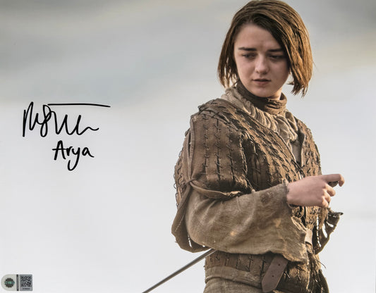 Maisie Williams Signed Game Of Thrones 11x14" Photo - SWAU Witnessed