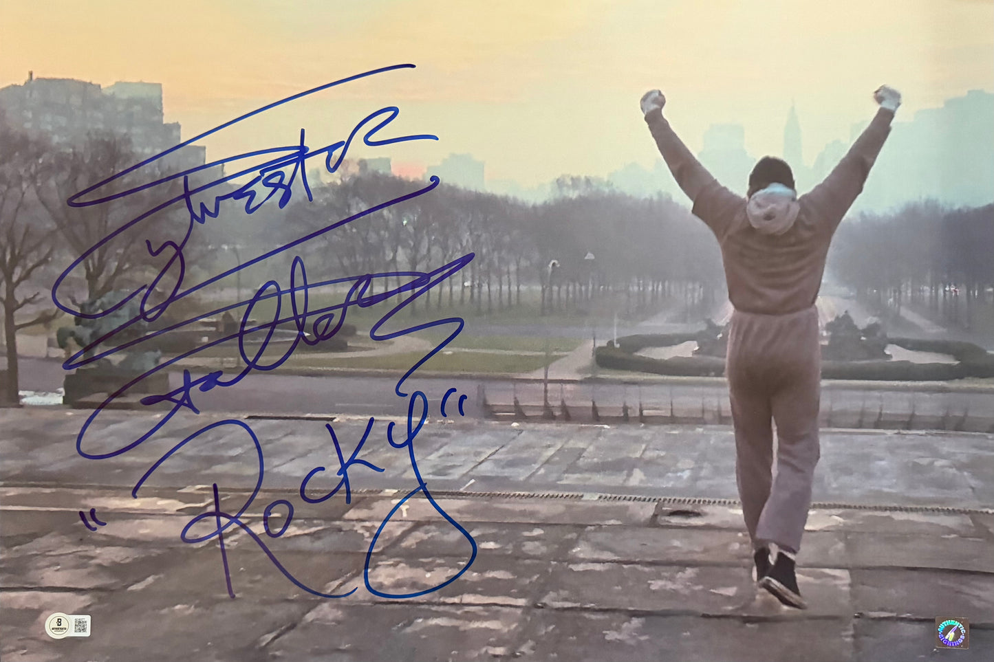 Sylvester Stallone Signed Rocky 16x24” Photo - Full Beckett Letter Of Authenticity