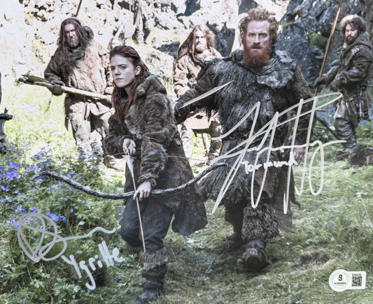 Rose Leslie & Kristofer Hivju Dual Signed Game Of Thrones 8x10” Photo - Beckett Authenticated