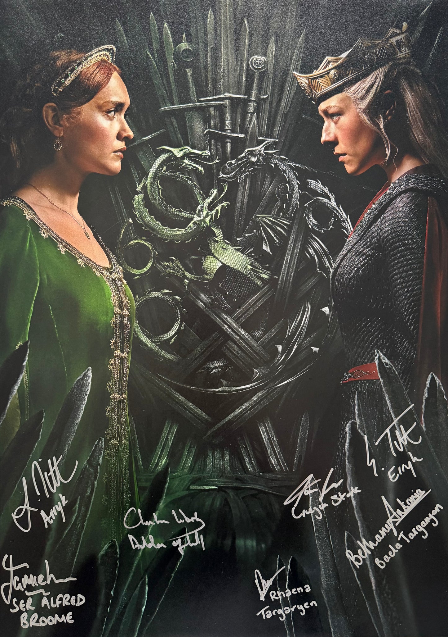 9 Cast Multi Signed House Of The Dragon Textless A2 Project Starter Poster