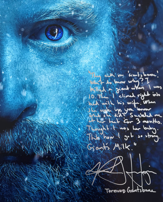 Kristofer Hivju Signed Game Of Thrones 16x20” Photo With Quote & Photo Proof! (Limited 1 Of 1!)