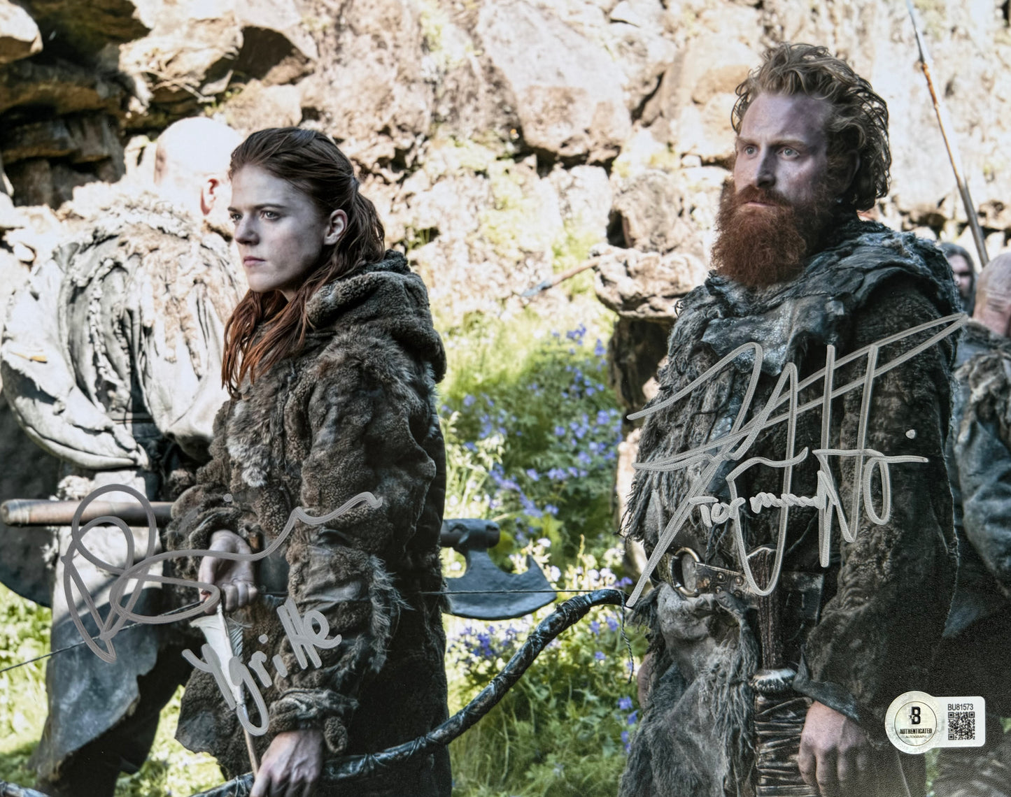 Rose Leslie & Kristofer Hivju Dual Signed Game Of Thrones 8x10” Photo - Beckett Authenticated