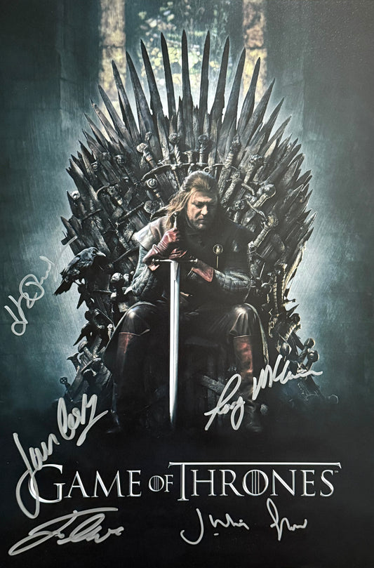 Multi 5 Cast Signed Game Of Thrones 12x18” Budget Poster