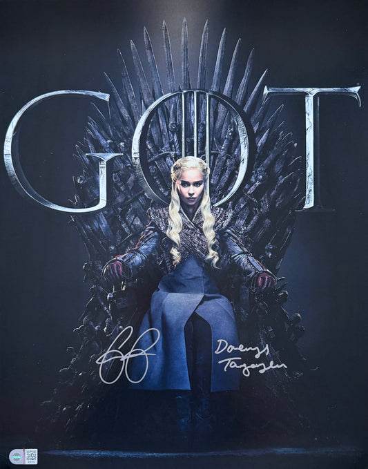 Emilia Clarke Signed Game Of Thrones 16x20” Photo - SWAU Authenticated