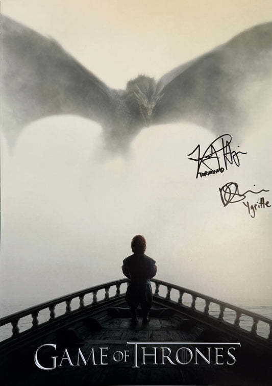 Rose Leslie & Kristofer Hivju Signed Game Of Thrones Poster
