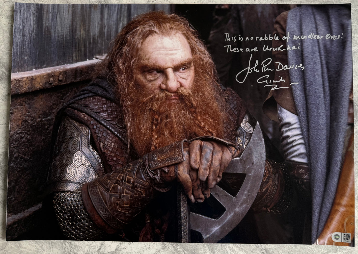 John Rhys-Davies Signed The Lord Of The Rings Photo - SWAU Authenticated
