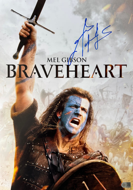 Mel Gibson Signed Braveheart A2 Poster - SWAU Authenticated