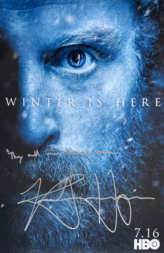 Kristofer Hivju Signed Game Of Thrones 11x17” Poster
