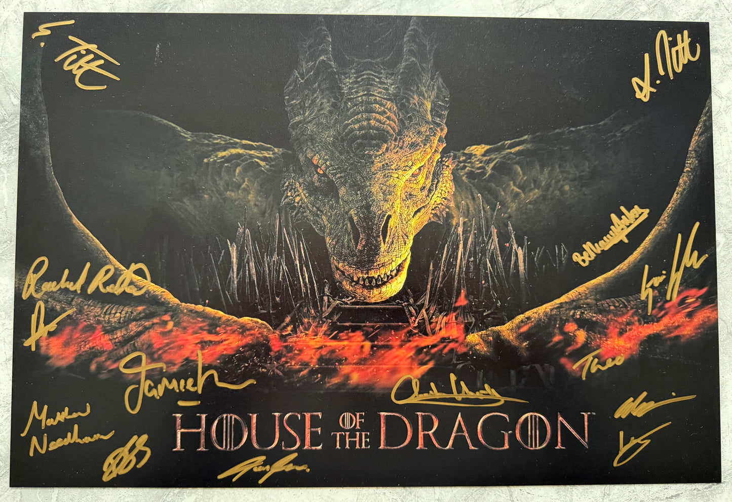 Multi 14 Cast Signed House Of The Dragon A3 Poster - JUST £10 PER AUTOGRAPH!