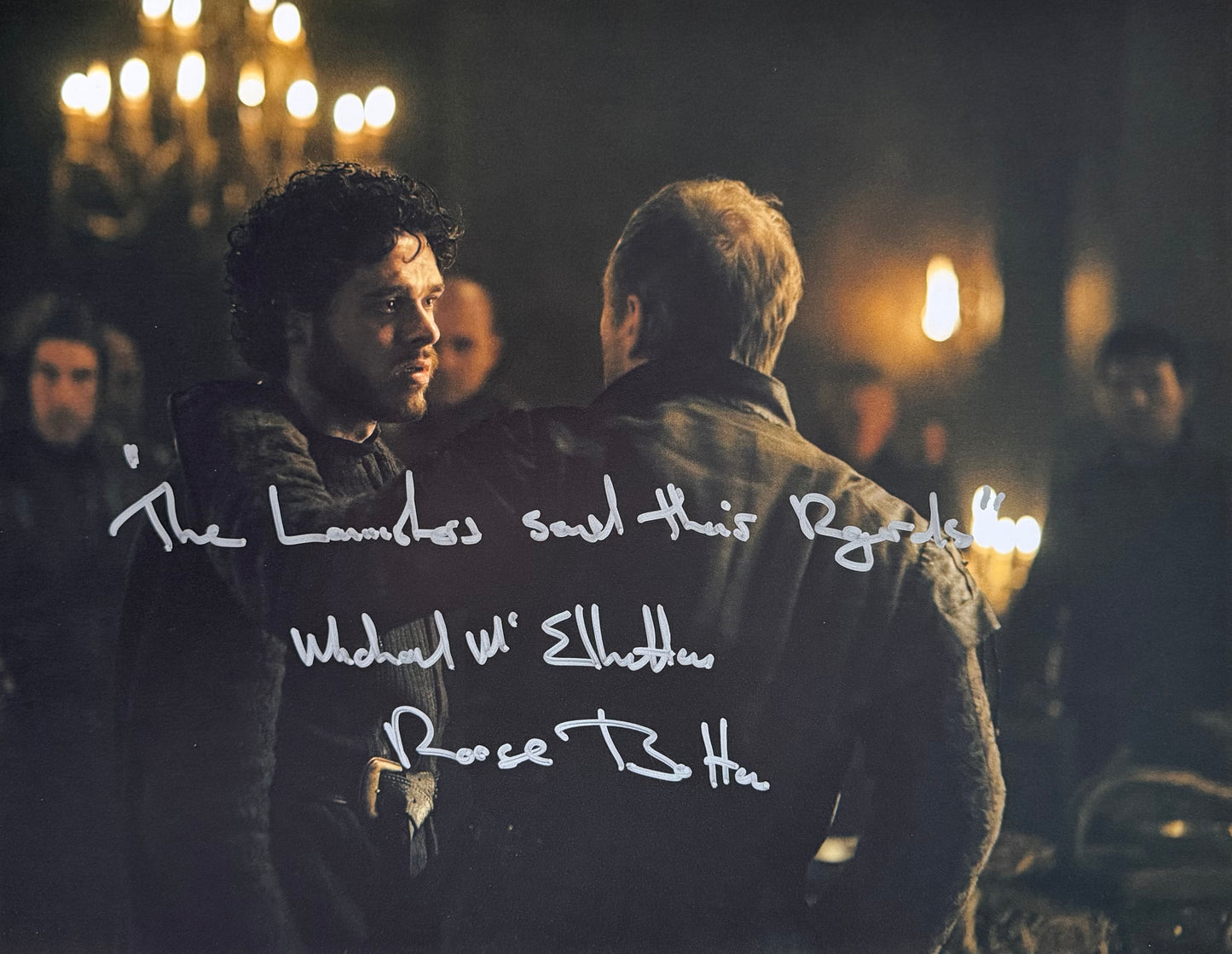 Michael McElhatton Signed Game Of Thrones 11x14” Photo With Quote