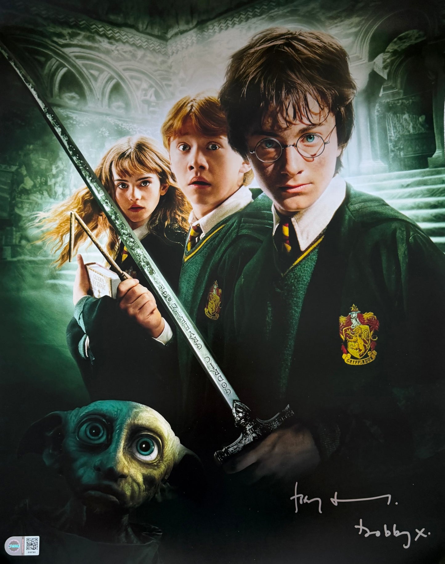 Toby Jones Signed Harry Potter 16x20” Photo - SWAU Authenticated