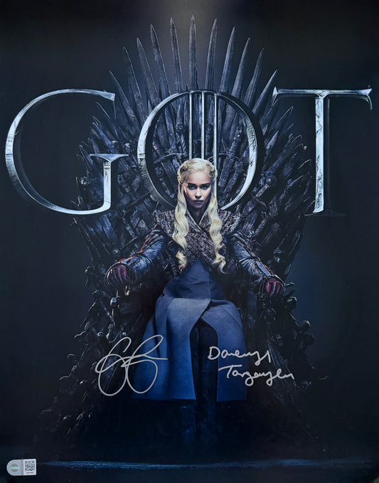 Emilia Clarke Signed Game Of Thrones 16x20” Photo - SWAU Authenticated