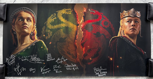 11 Cast Multi Signed House Of The Dragon Large 20x40” Project Poster