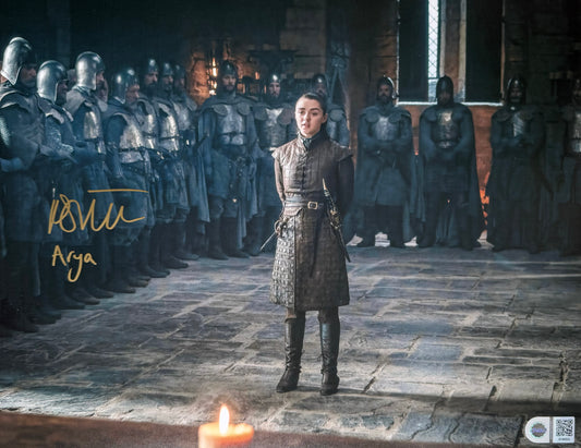 Maisie Williams Signed Game Of Thrones 11x14" Photo - SWAU Witnessed