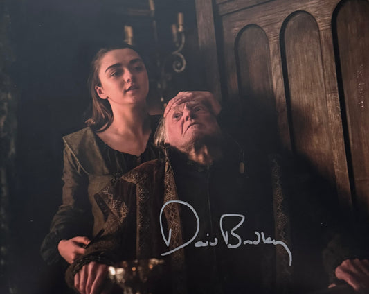 Maisie Williams & David Bradley Dual Signed Game Of Thrones 8x10” Photo