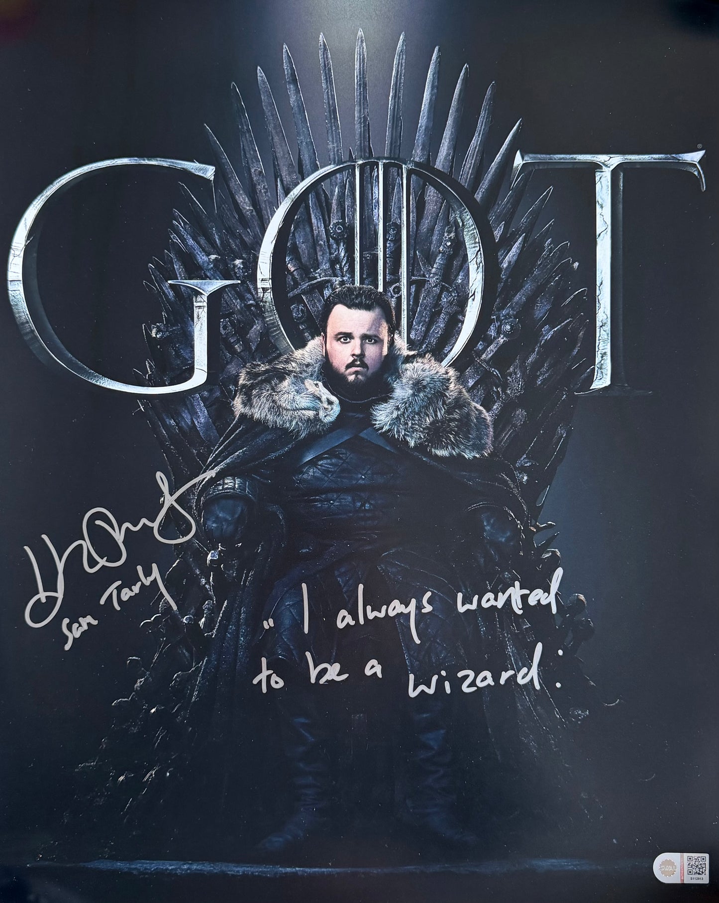 John Bradley Signed Game Of Thrones 16x20” Photo With Quote - SWAU Authenticated