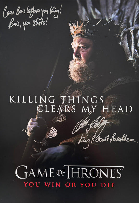 Mark Addy Signed Game Of Thrones Season 1 A2 Poster With Photo Proof!