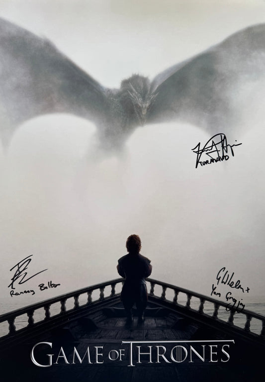 Multi Cast Signed Game Of Thrones A2 Poster Project Starter Piece