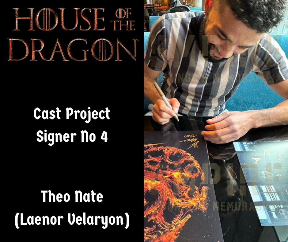 Multi 12 Cast Signed House Of The Dragon A3 Poster