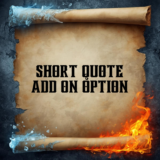 Wade Briggs 8 Word Quote Add On (Pre Order)