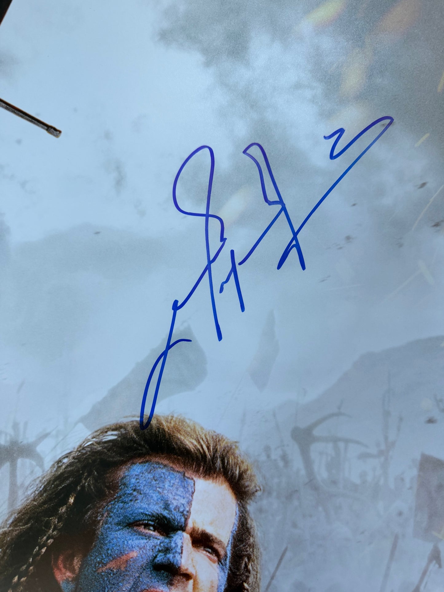 Mel Gibson Signed Braveheart Textless A2 Poster - SWAU Authenticated